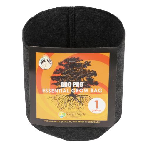 Gro Pro® Essential Round Fabric Pots - Black - Healthy Hydro