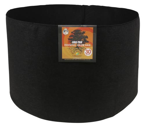 Gro Pro® Essential Round Fabric Pots - Black - Healthy Hydro