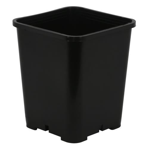 Gro Pro® Premium Square Black Plastic Pots - Healthy Hydro