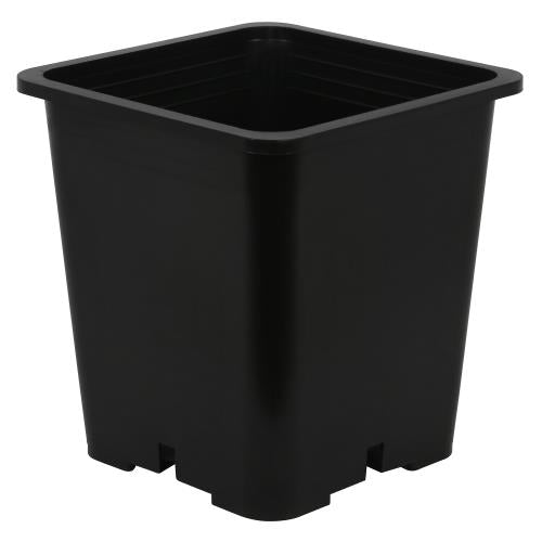 Gro Pro® Premium Square Black Plastic Pots - Healthy Hydro
