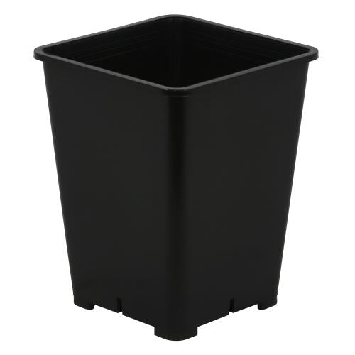 Gro Pro® Premium Square Black Plastic Pots - Healthy Hydro