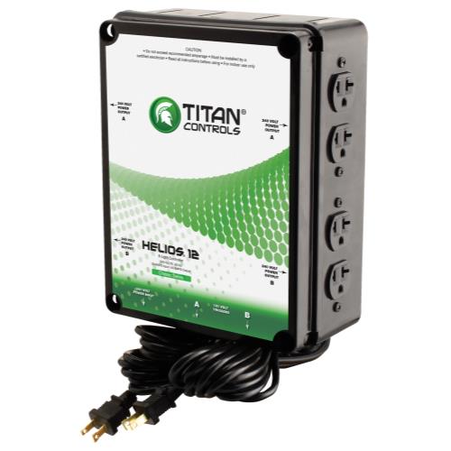 Titan Controls Helios 12 - 8 Light 240 Volt Controller w/ Dual Trigger Cords - Healthy Hydro