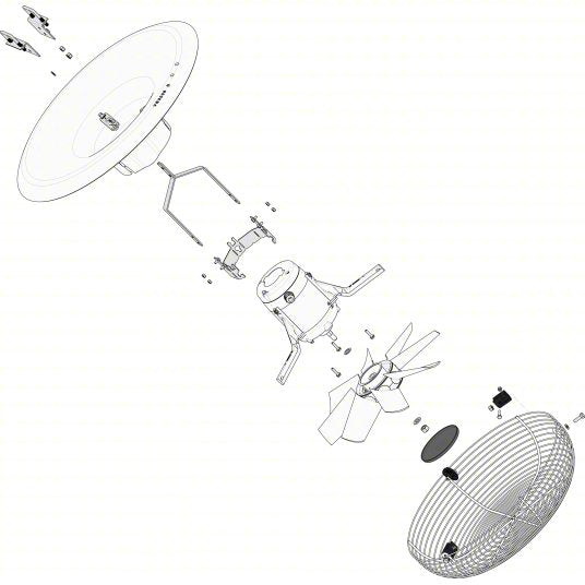 Multifan 16" Commercial Ceiling Circulation Fan – 3,060 CFM, Variable Speed, 240V AC, Single Phase