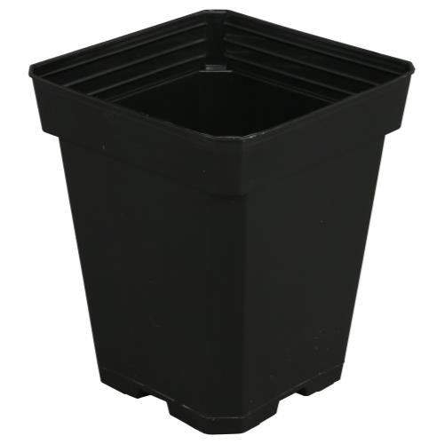 Gro Pro Black Plastic Pot 5 in x 5 in x 6.5 in - Healthy Hydro