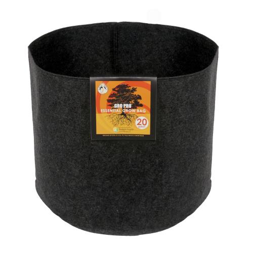 Gro Pro® Essential Round Fabric Pots - Black - Healthy Hydro