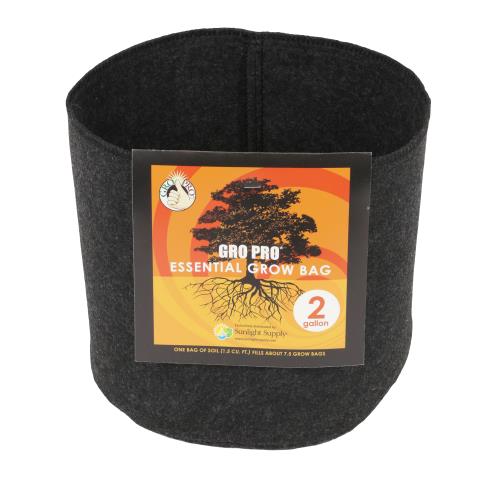 Gro Pro® Essential Round Fabric Pots - Black - Healthy Hydro