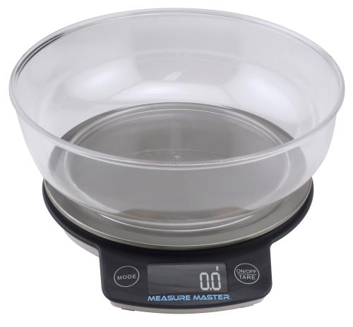 Measure Master Digital Scale w/ 1.88 L Bowl (3kg) - 3000g Capacity x 0.1g Accuracy (24/Cs) - Healthy Hydro